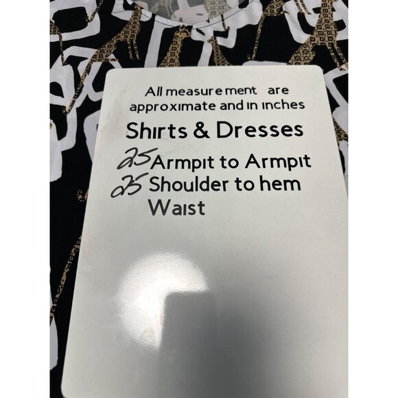 Chicos Womens Geometric & Whimsical Cheetah Black/White Top Size 2 US L - Picture 8 of 8